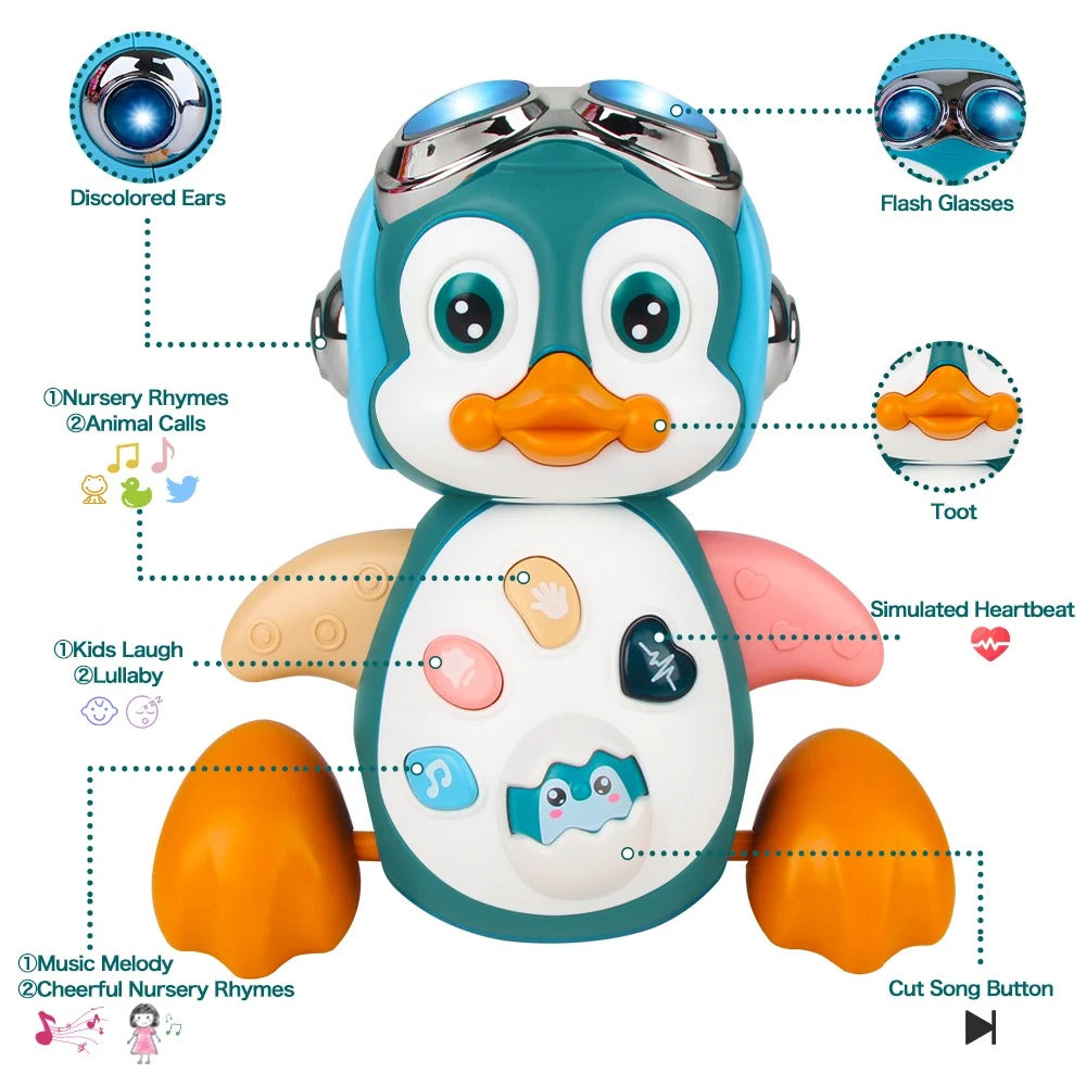 Musical Dancing Penguin - Crawling Toy for Infants