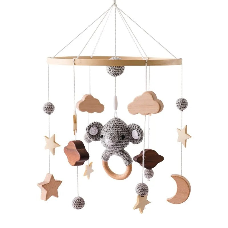 Zoo-Themed Baby Crib Mobile with Rattles - Toys for 0-12 Months