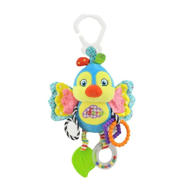 Newborn Animal Rattle Toys - Stroller Bells and Grab Training Dolls