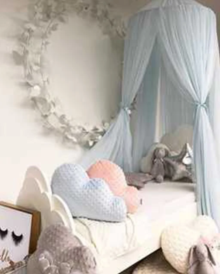 Mosquito Net Hanging Tent Star Decoration Baby Bed Crib Canopy Tulle Curtains for Bedroom Play House