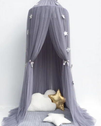 Mosquito Net Hanging Tent Star Decoration Baby Bed Crib Canopy Tulle Curtains for Bedroom Play House