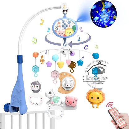 Musical Baby Crib Mobile with Lights & Music Projection – Remote Control Crib Toy for Newborns