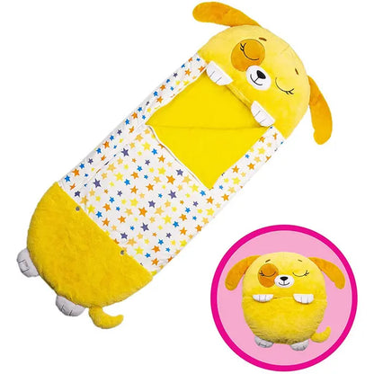 Kids Sleeping Bag with Pillow, Children's Animal Sleep Sack Boys Girls Cartoon Plush Doll Baby Pillow