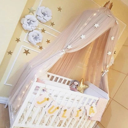 Mosquito Net Hanging Tent Star Decoration Baby Bed Crib Canopy Tulle Curtains for Bedroom Play House