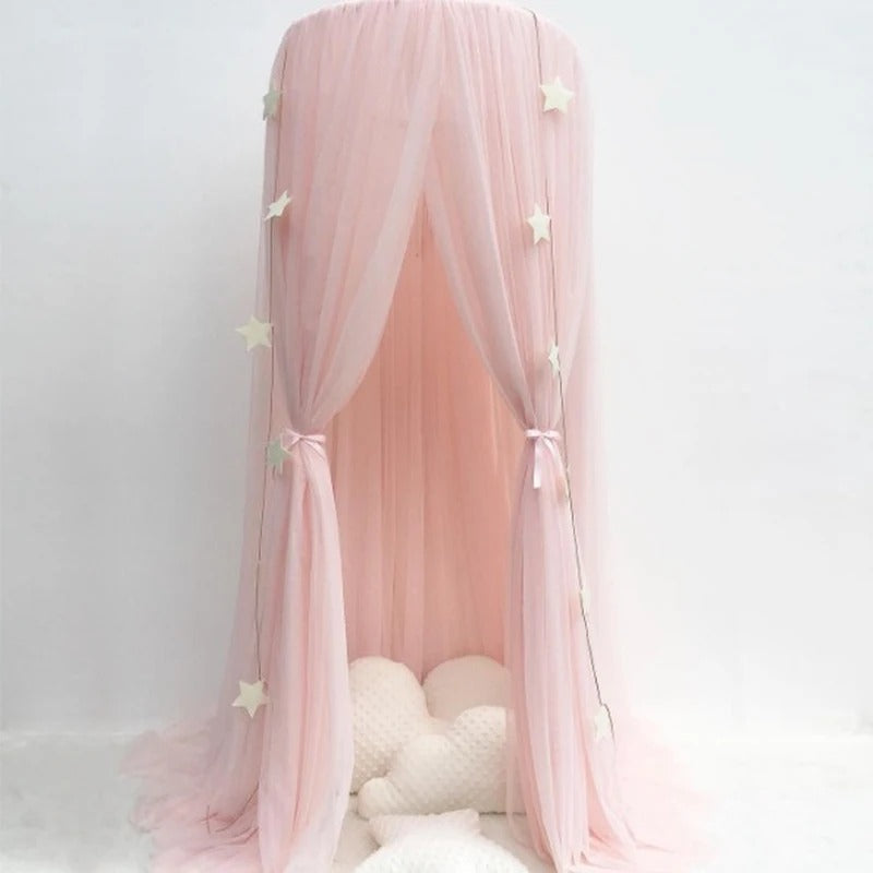 Mosquito Net Hanging Tent Star Decoration Baby Bed Crib Canopy Tulle Curtains for Bedroom Play House