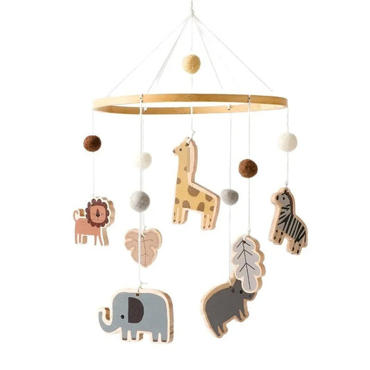 Zoo-Themed Baby Crib Mobile with Rattles - Toys for 0-12 Months