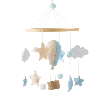 Hot Air Balloon Baby Mobile – Soft Felt Wooden Cot Mobile