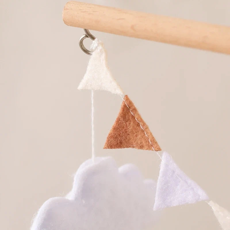 Hot Air Balloon Baby Mobile – Soft Felt Wooden Cot Mobile