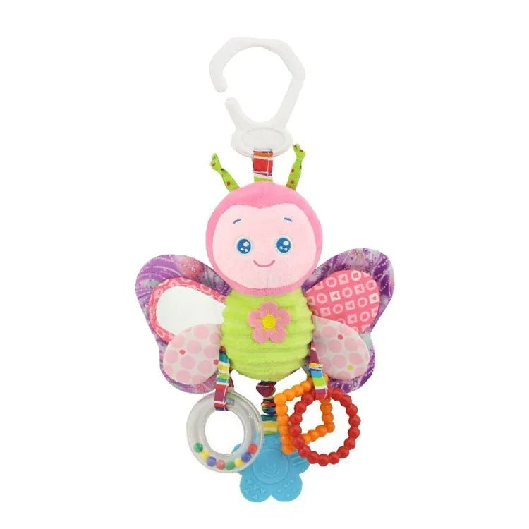 Newborn Animal Rattle Toys - Stroller Bells and Grab Training Dolls