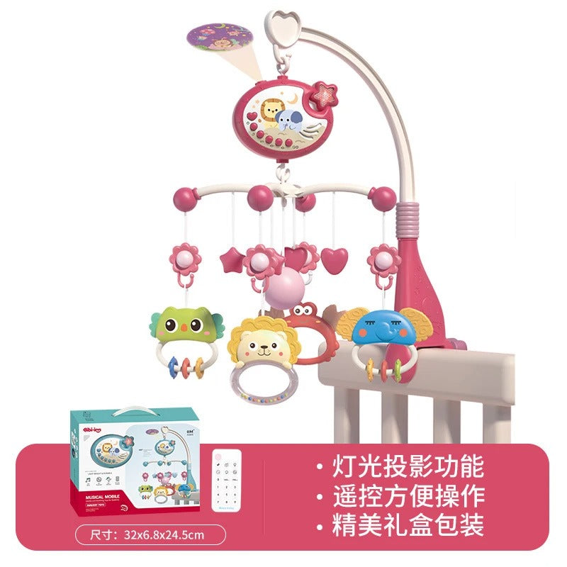 Musical Baby Crib Mobile with Lights & Music Projection – Remote Control Crib Toy for Newborns