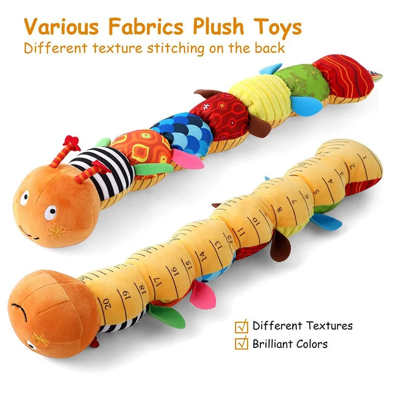 Musical Baby Rattle Caterpillar - Soft Plush Educational and Interactive Sensory Toy